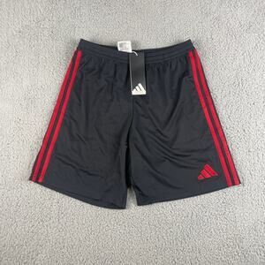 Adidas Men's Small Black Red Polyester Entrada 22 Athletic Soccer Shorts